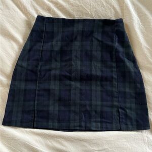 Brandy Melville Blue and Green Mini Pencil Skirt